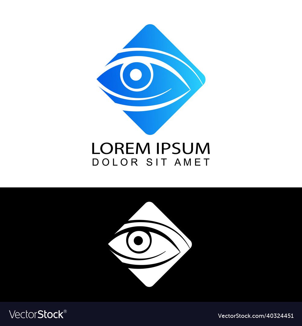 Eye logo vision symbol template design Royalty Free Vector