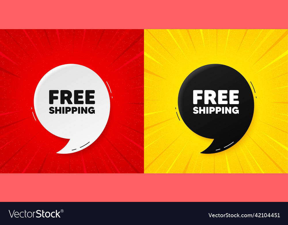 Free shipping tag delivery included sign flash