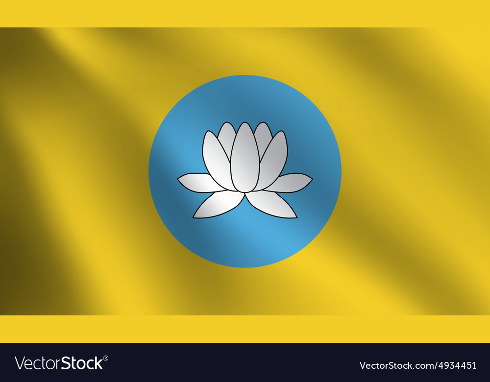 Kalmykia flag Royalty Free Vector Image VectorStock