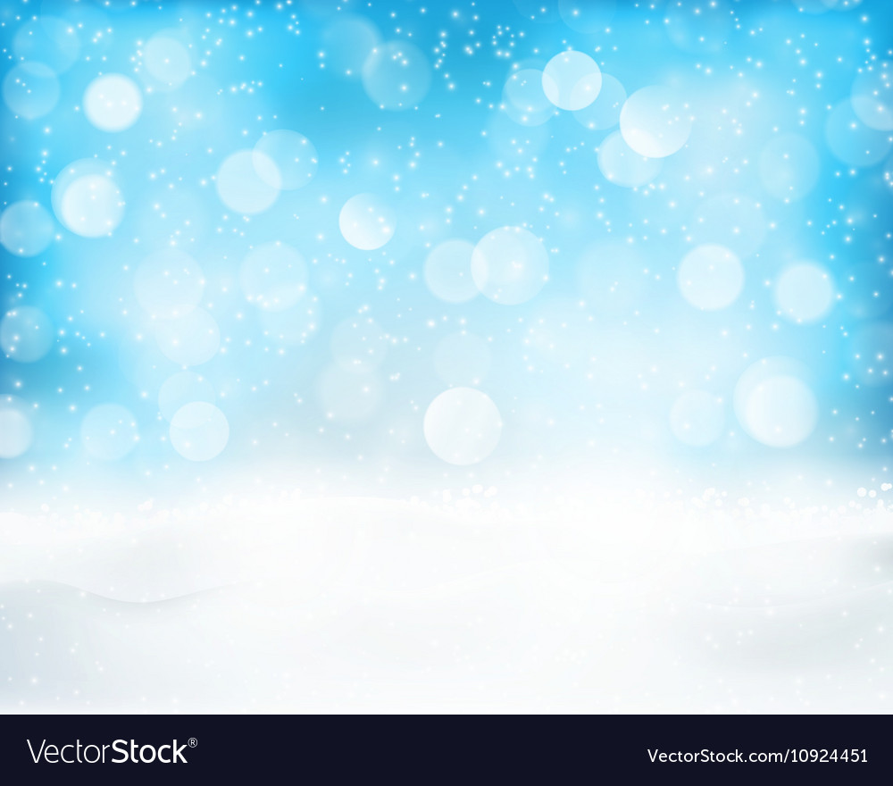 Light blue winter holiday bokeh background