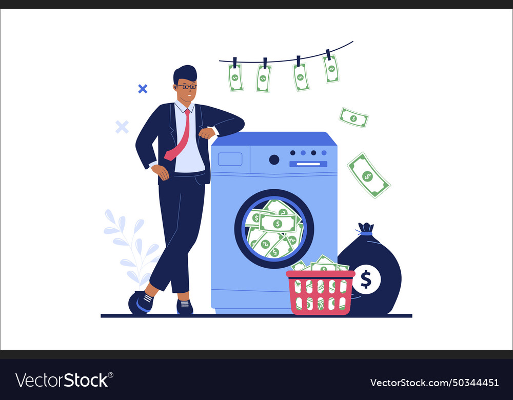 Money laundering Royalty Free Vector Image - VectorStock