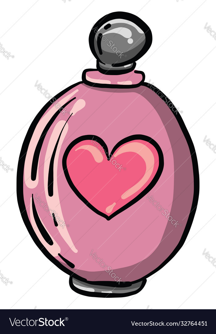 Perfume for girls on white background Royalty Free Vector