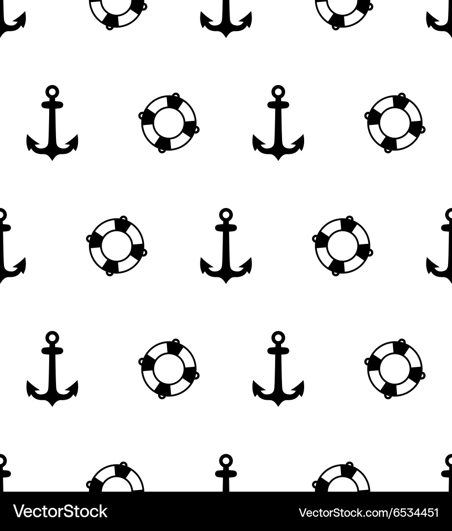 Sea seamless pattern Royalty Free Vector Image