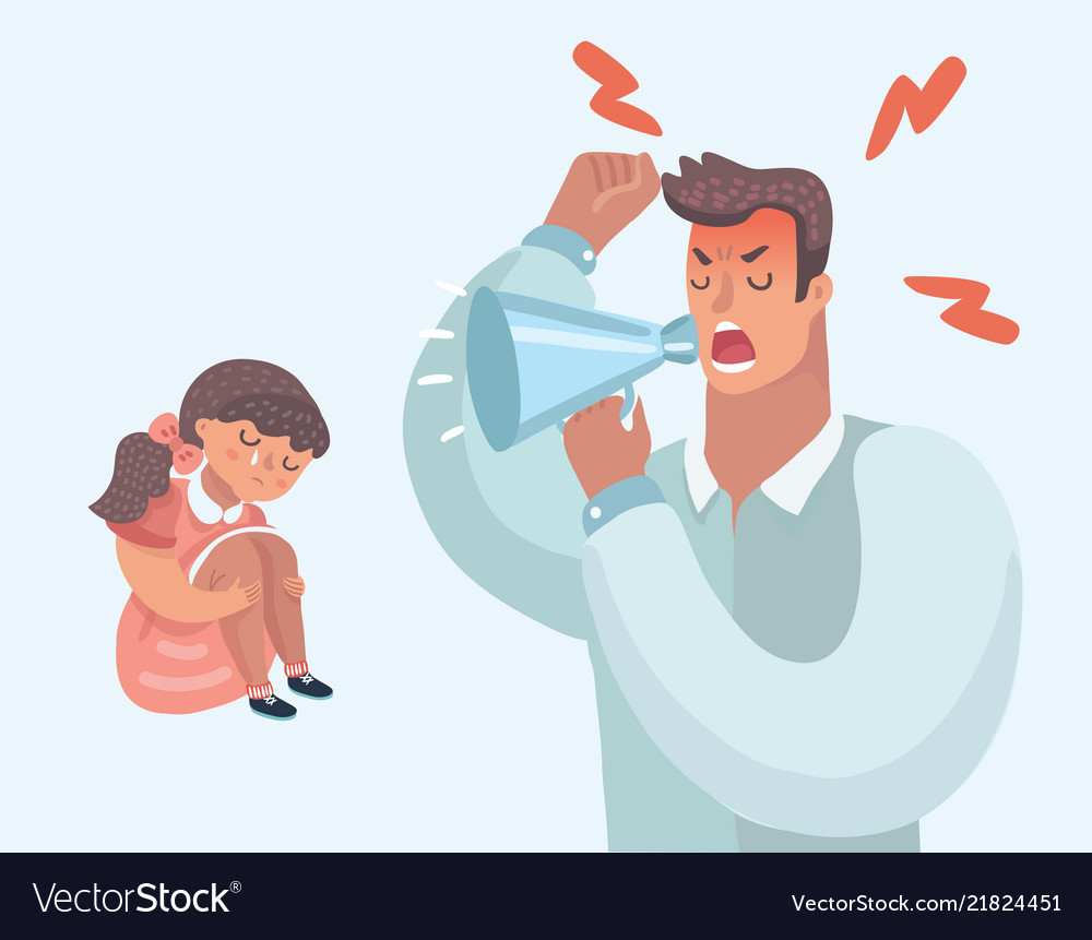 strict-father-lecturing-their-daughter-for-bad-vector-image