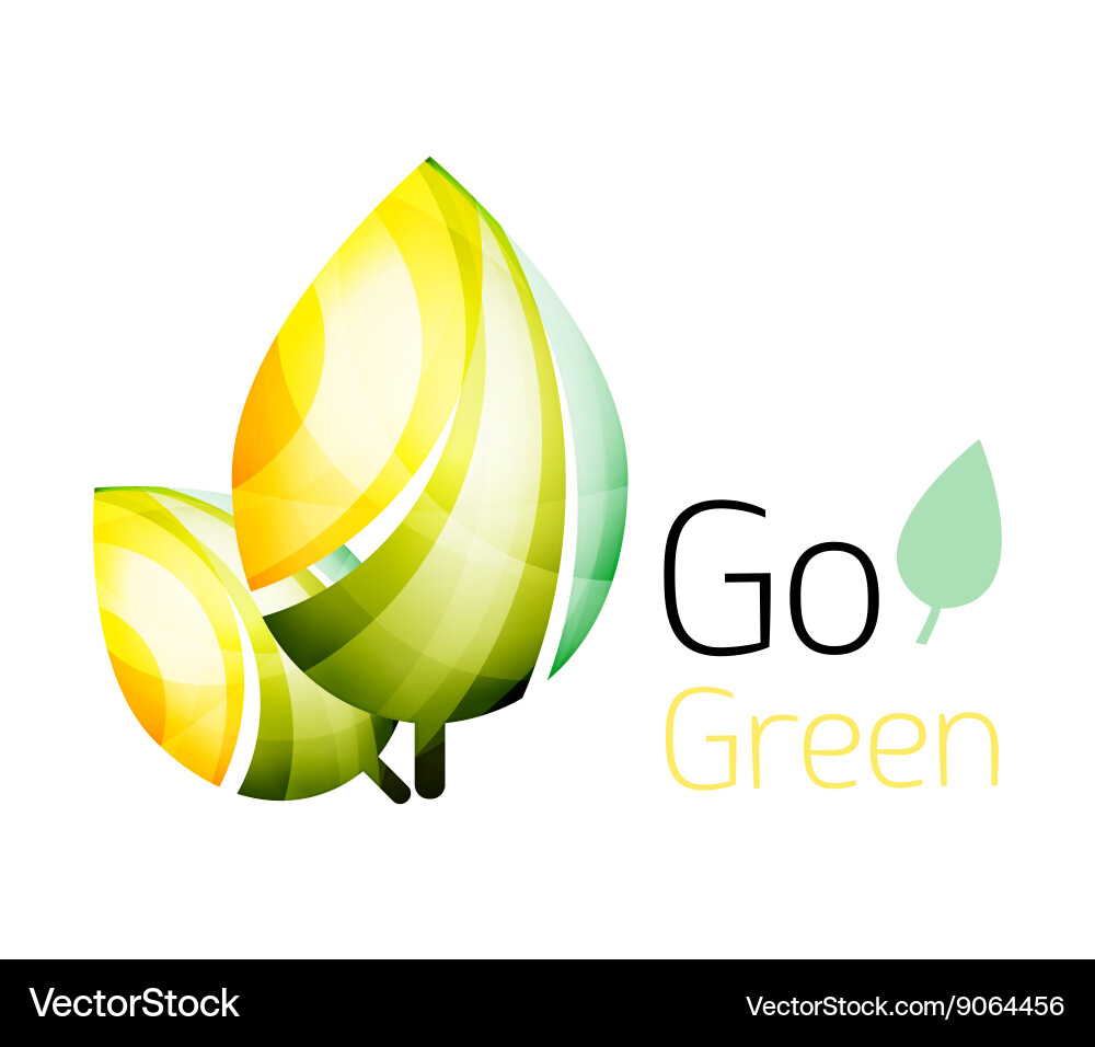 Abstract leaf icon Royalty Free Vector Image - VectorStock