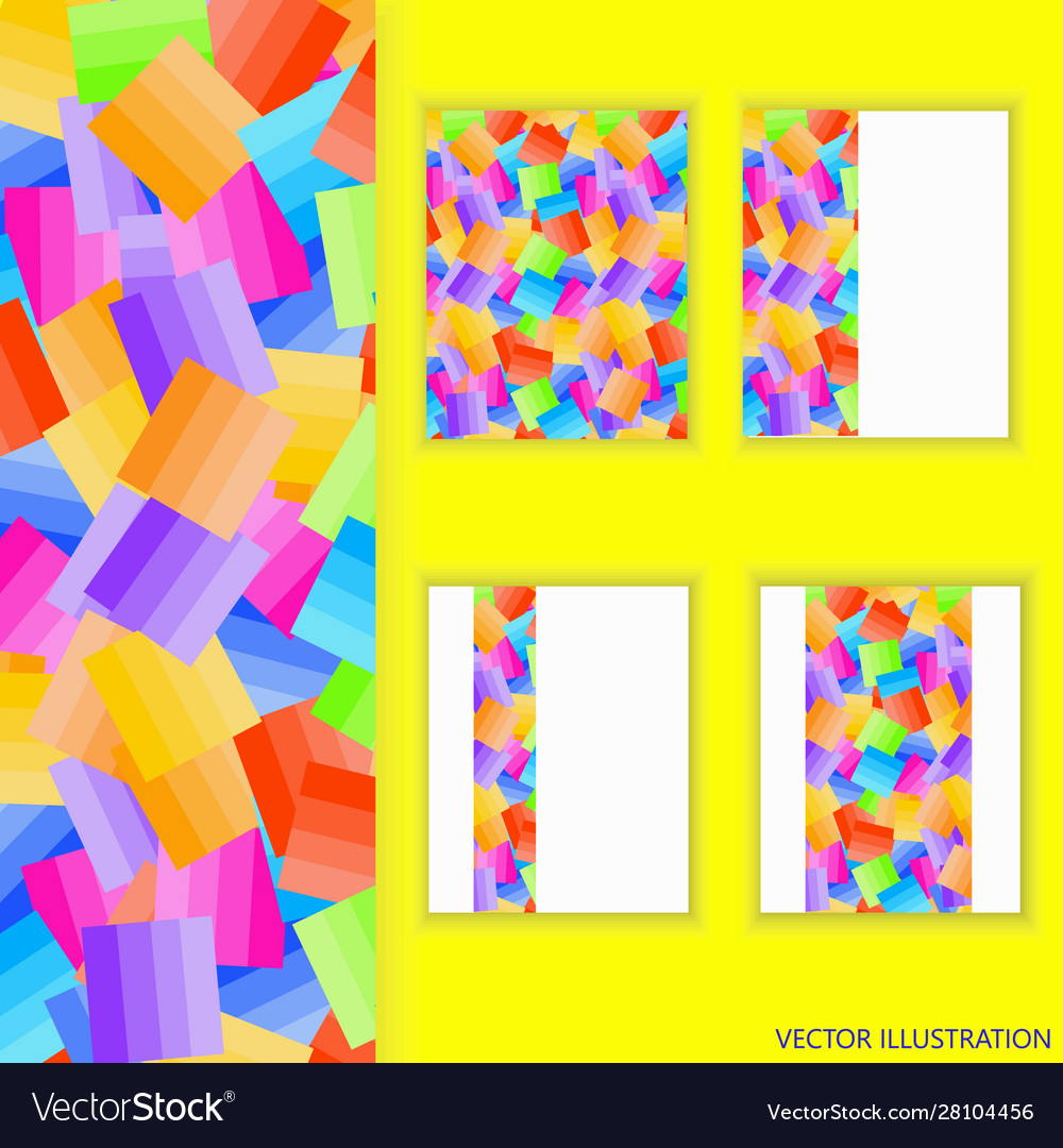 Design elements with colorful background