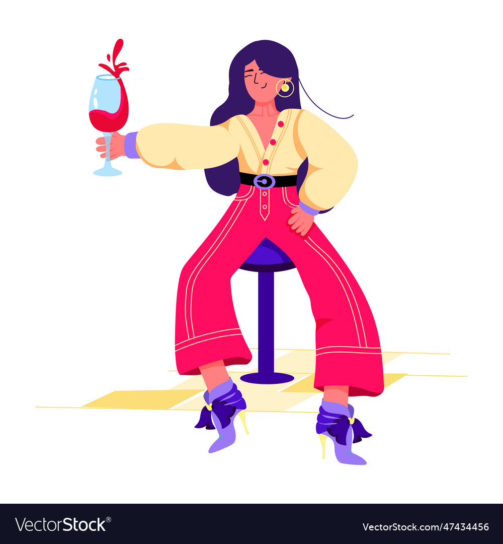 Enjoy drink Royalty Free Vector Image VectorStock