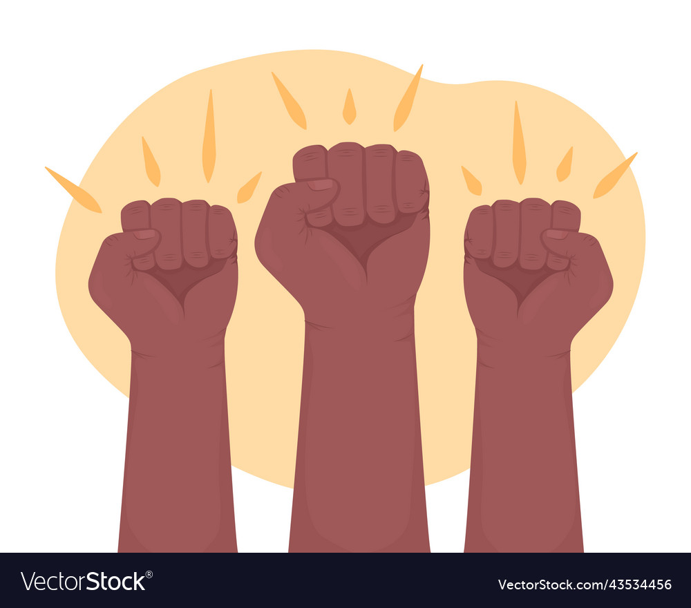 Fighting for equity 2d isolated Royalty Free Vector Image