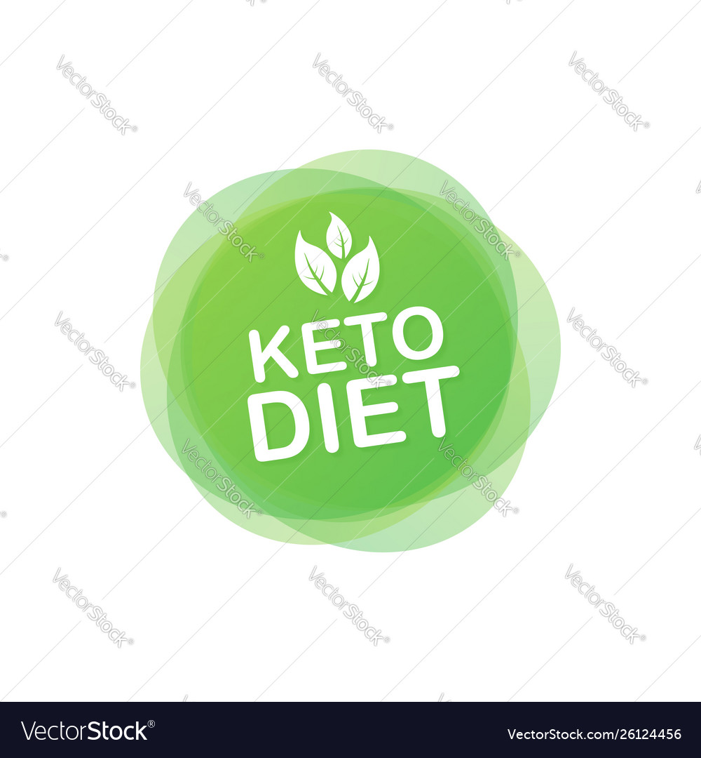 Ketogenic diet logo sign keto stock Royalty Free Vector