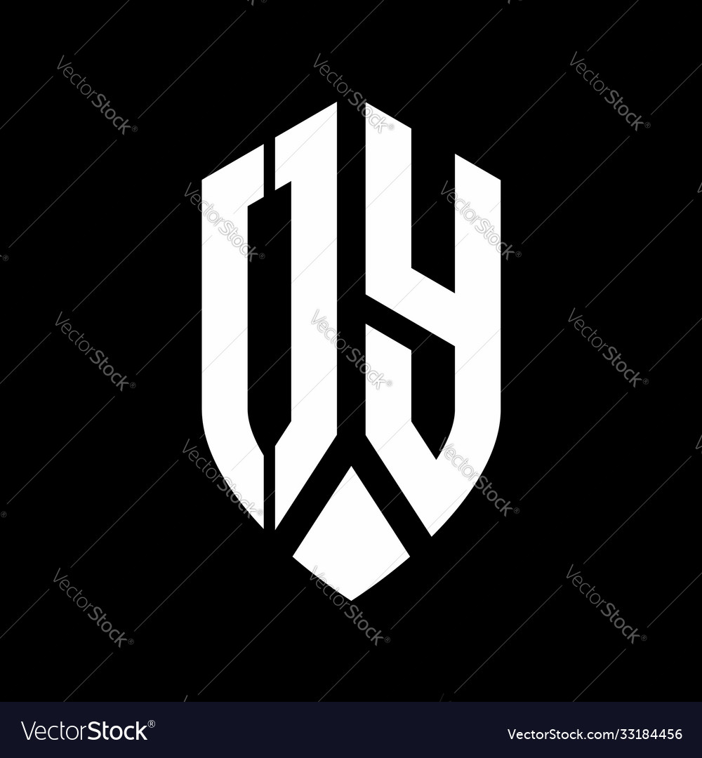 Oy Logo Monogram With Emblem Shield Style Design Vector Image