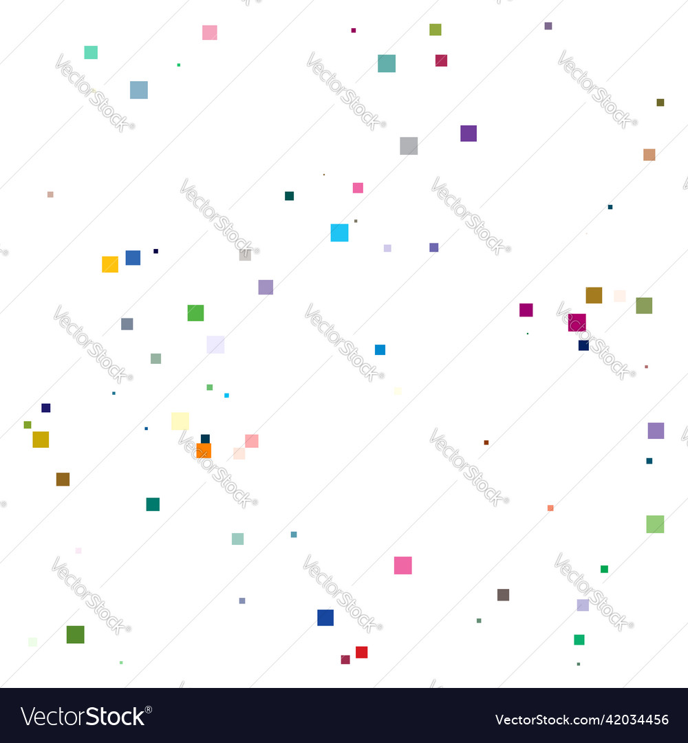 Random scattered squares pattern texture element vector image Random scattered squares pattern texture element