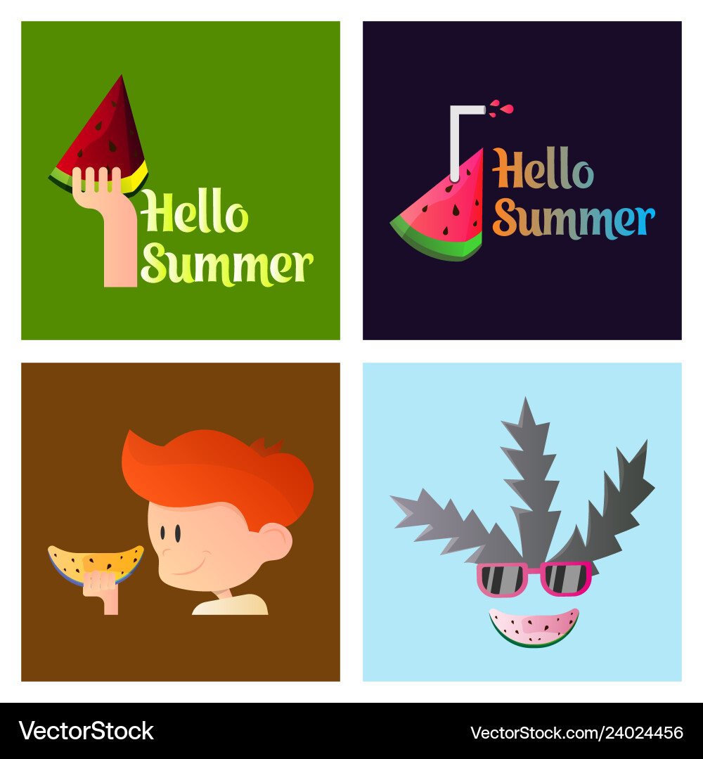 Summer Time Banner Design With White Circle For Vector Image