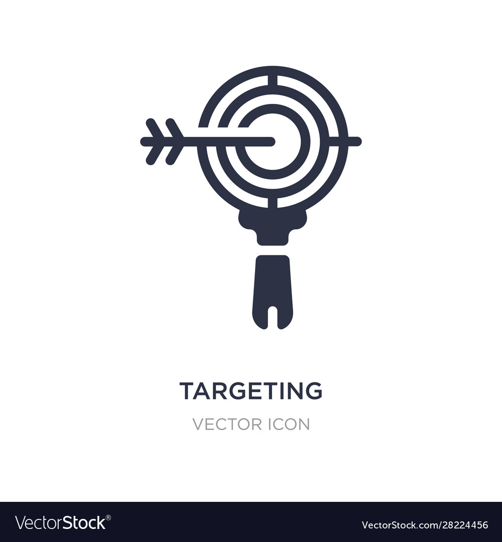 Targeting icon on white background simple element Vector Image