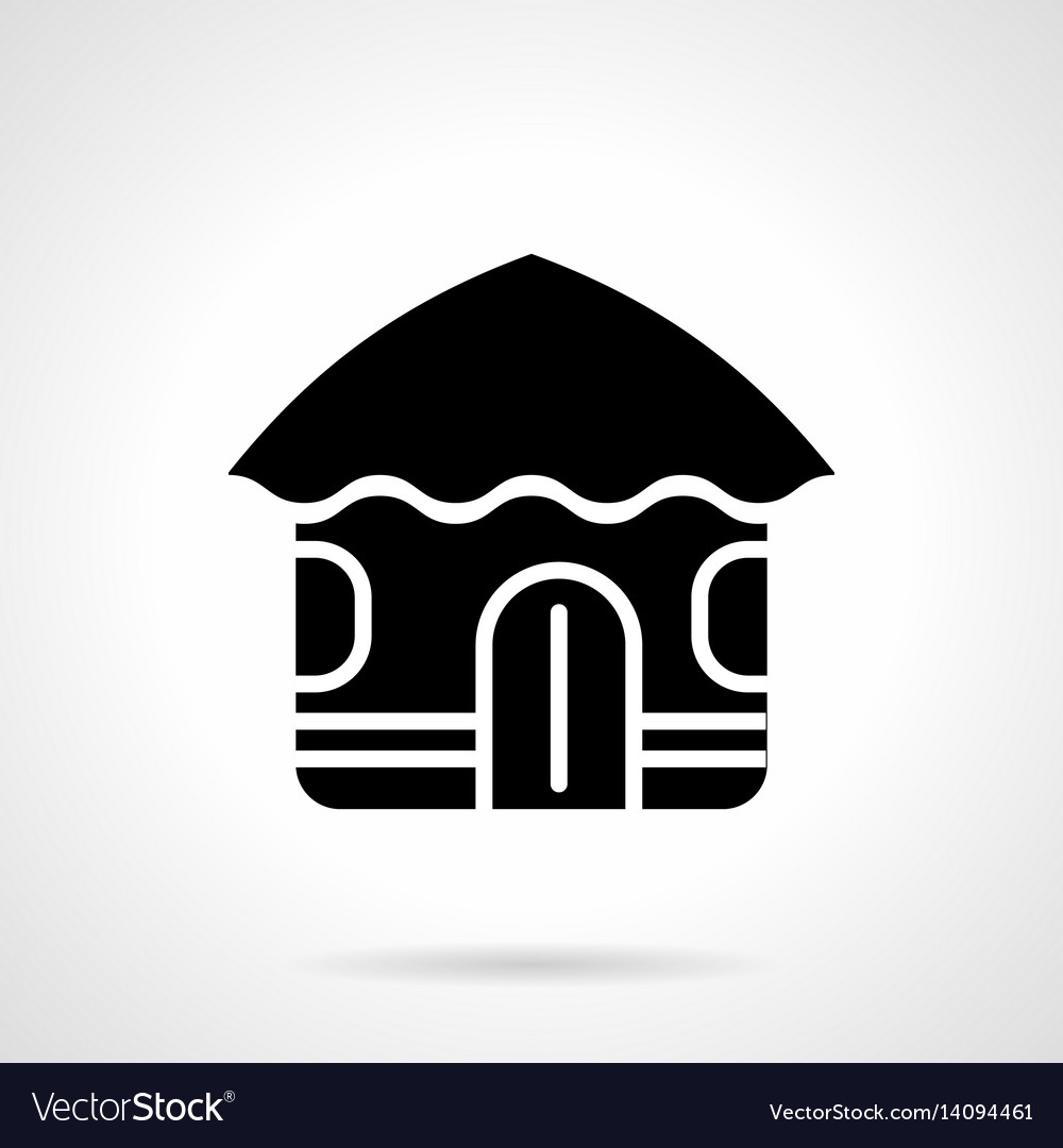 Abstract hut glyph style icon