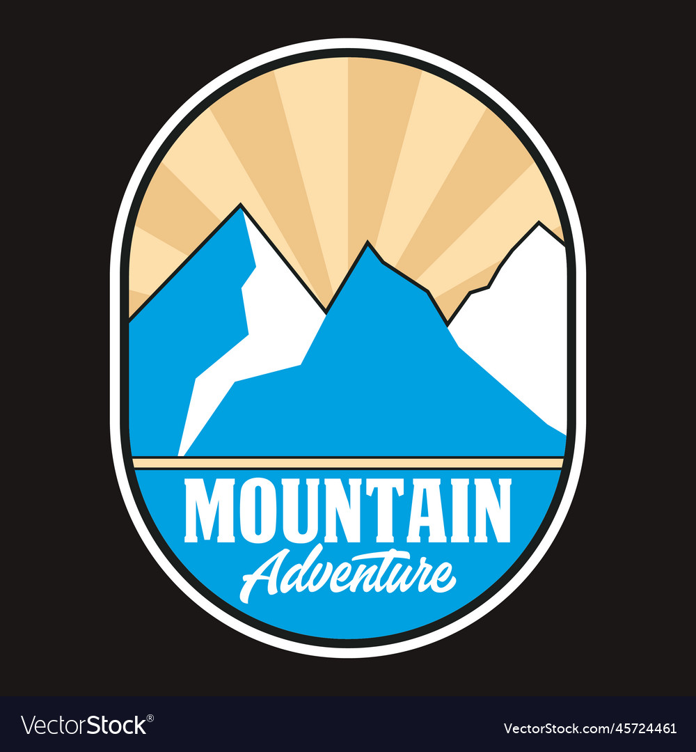 Adventure vintage badge sticker and t-shirt design