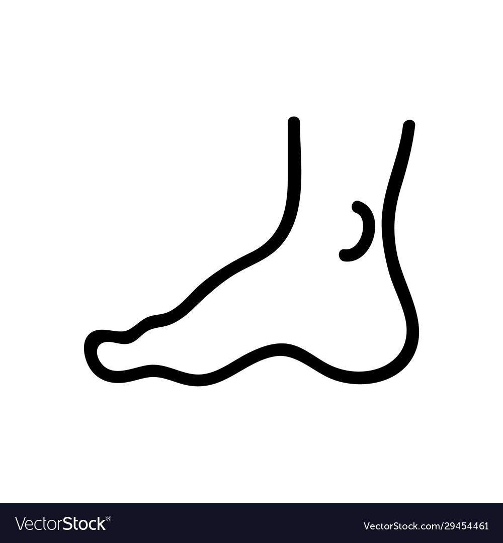 Foot icon isolated contour symbol