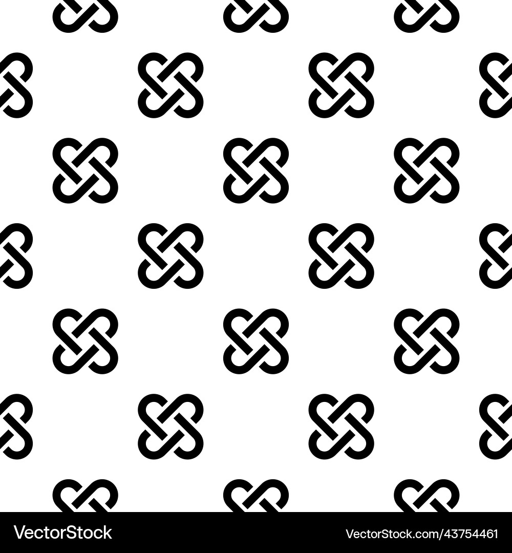 Geometric pattern seamless background black Vector Image