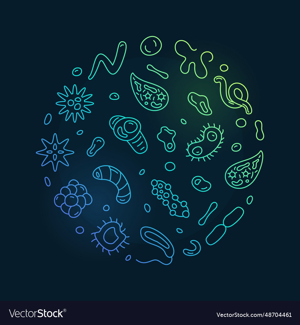 Microscopic organisms microbiology concept thin