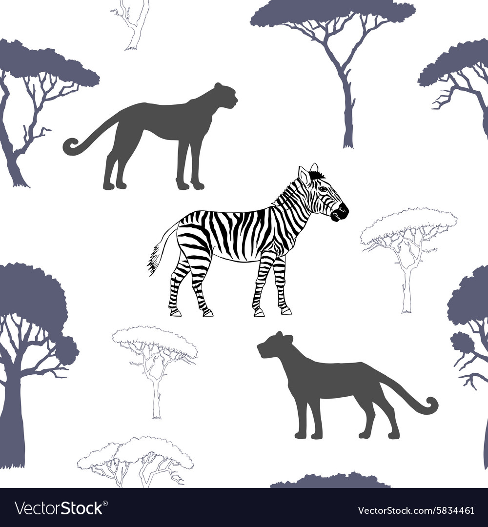 Seamless pattern with savanna animals-02