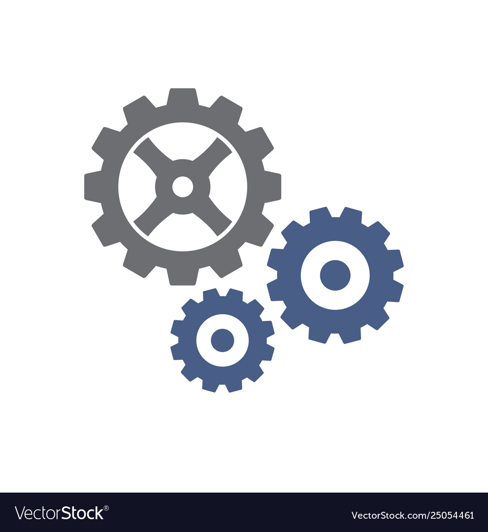 Technical mechanisms icon on background Royalty Free Vector