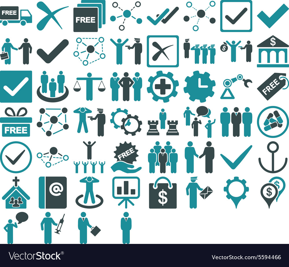 Business icon set Royalty Free Vector Image - VectorStock