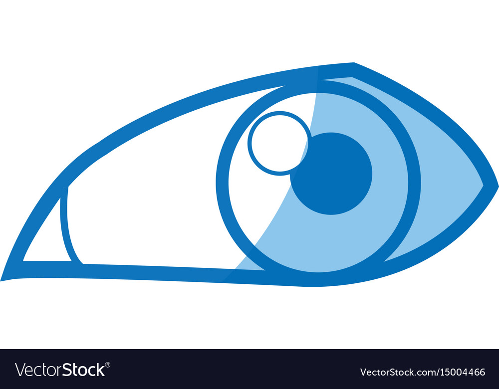 Cartoon human eye look style Royalty Free Vector Image