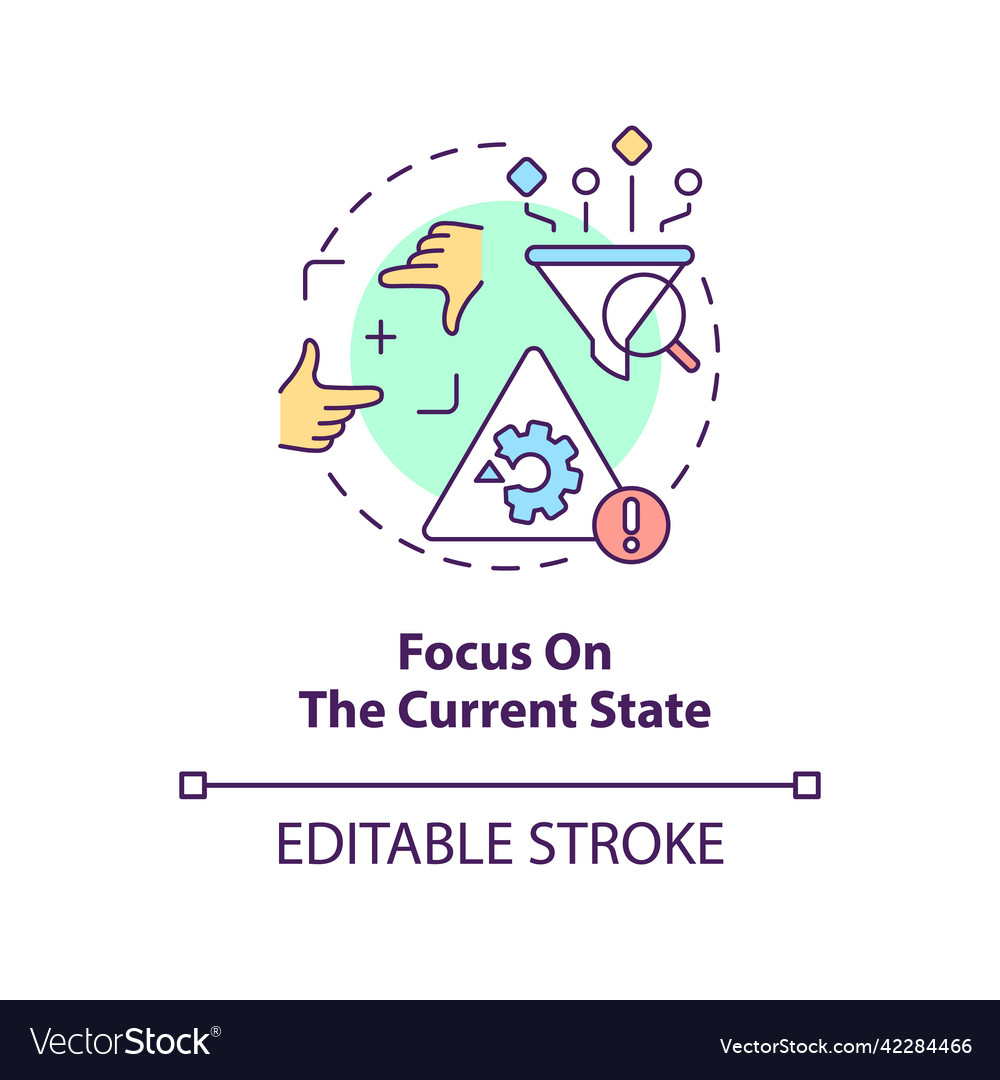 focus-on-current-state-concept-icon-royalty-free-vector