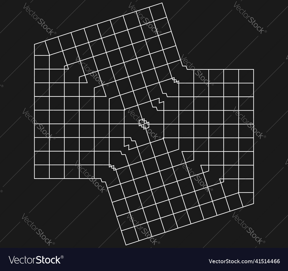 Geometric grid mesh in abstract mirrored form vector image Geometric grid mesh in abstract mirrored form