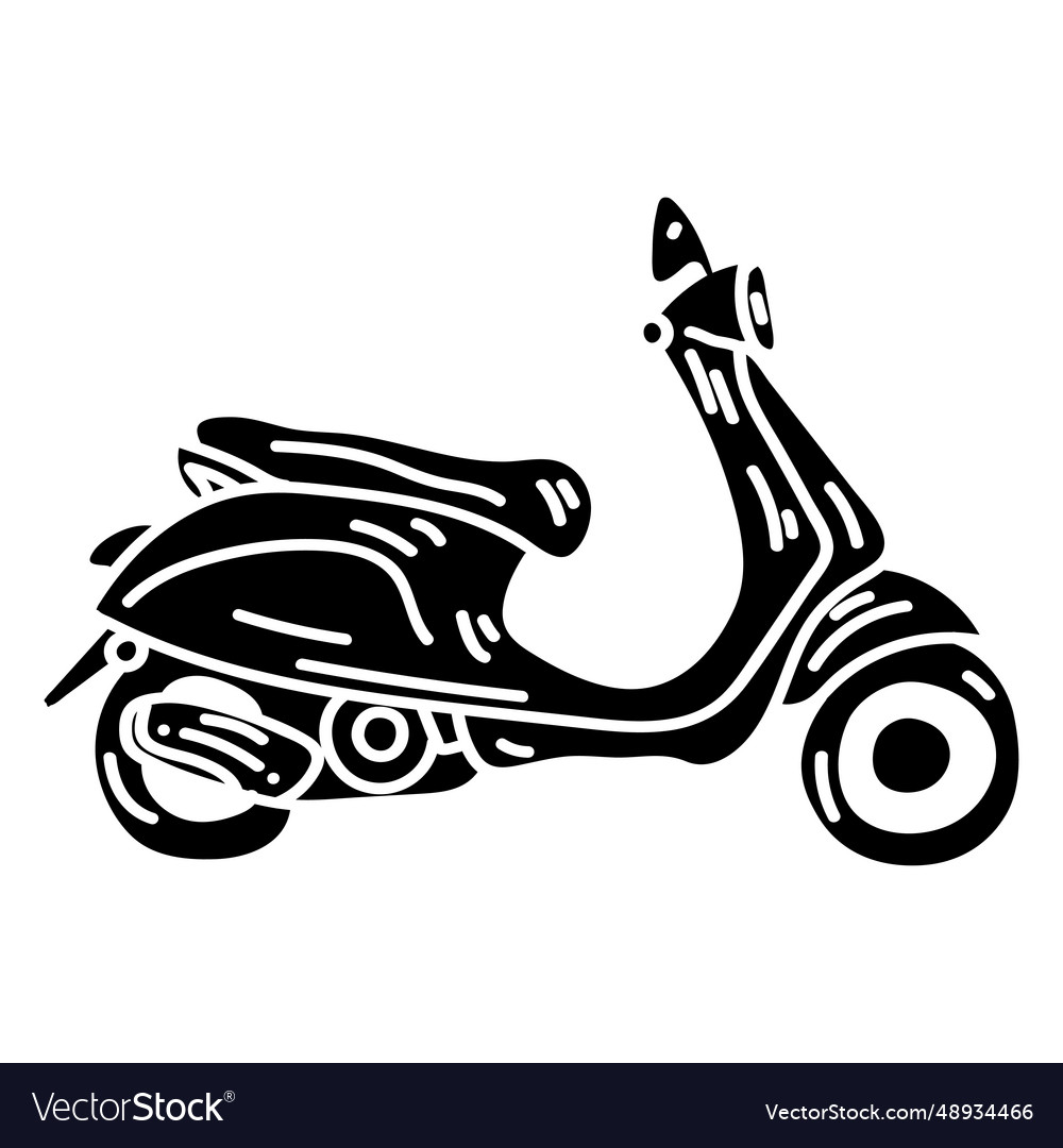 Motorcycle scooter bike detailed silhouette