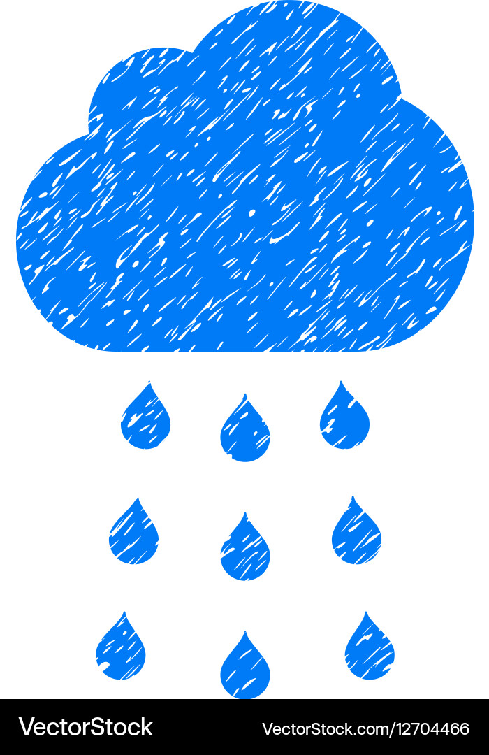 Rain cloud grainy texture icon Royalty Free Vector Image