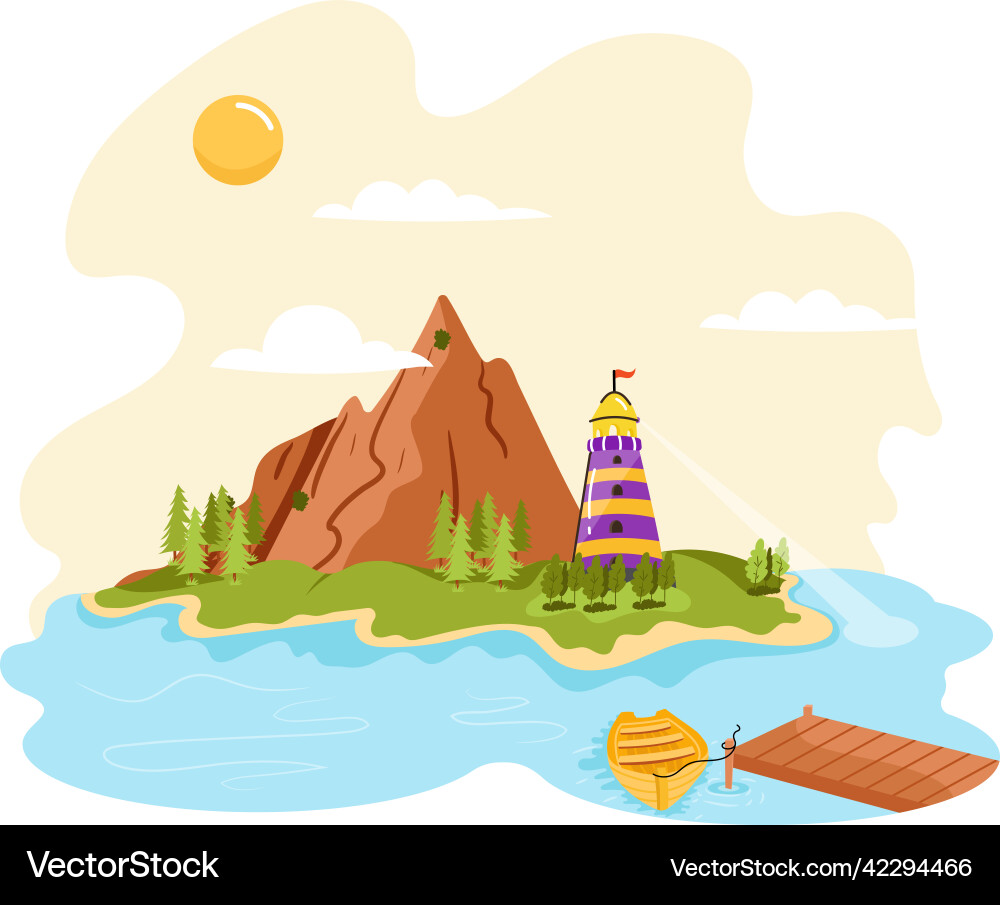 Seaside Royalty Free Vector Image - VectorStock