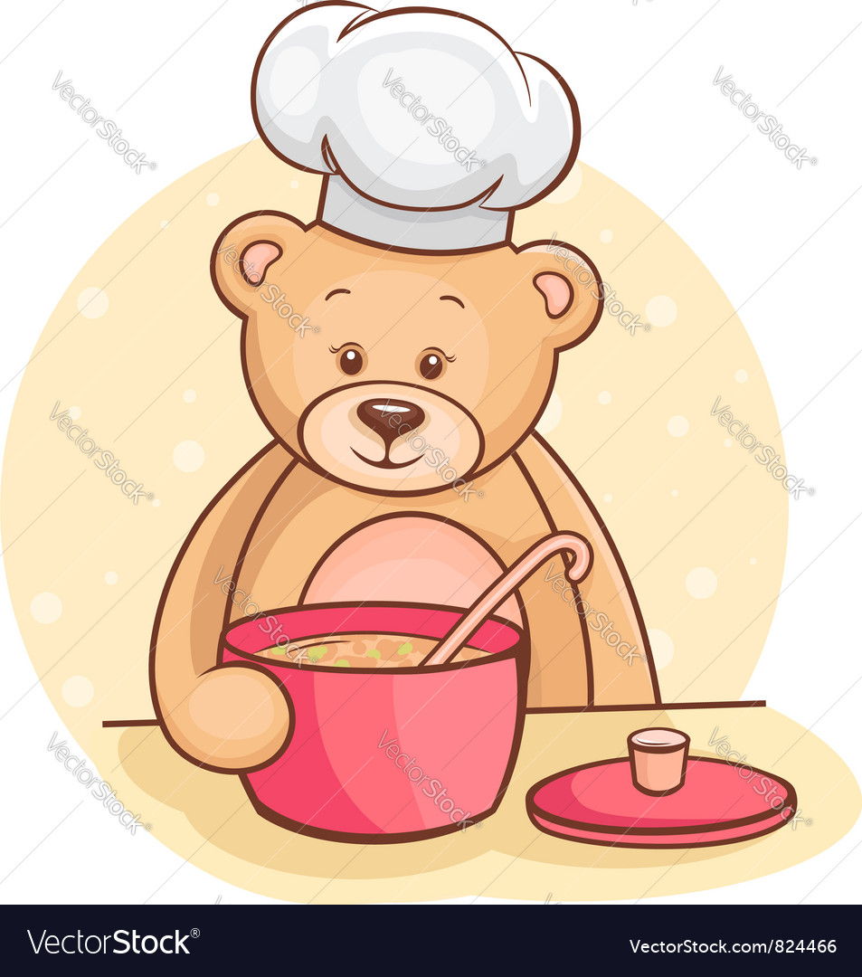 Teddy bear chef Royalty Free Vector Image VectorStock