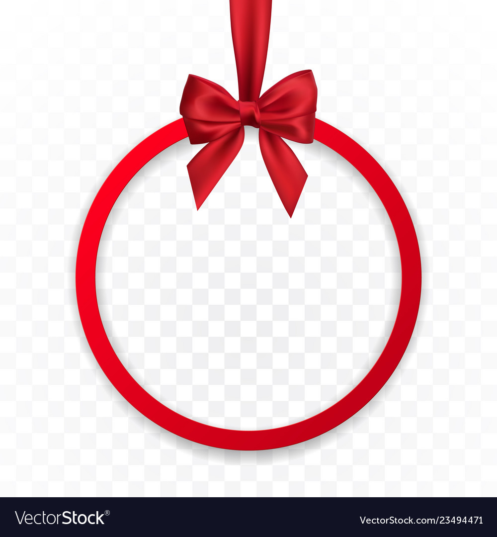 Bright Holiday Round Frame Banner Hanging With Vector Image