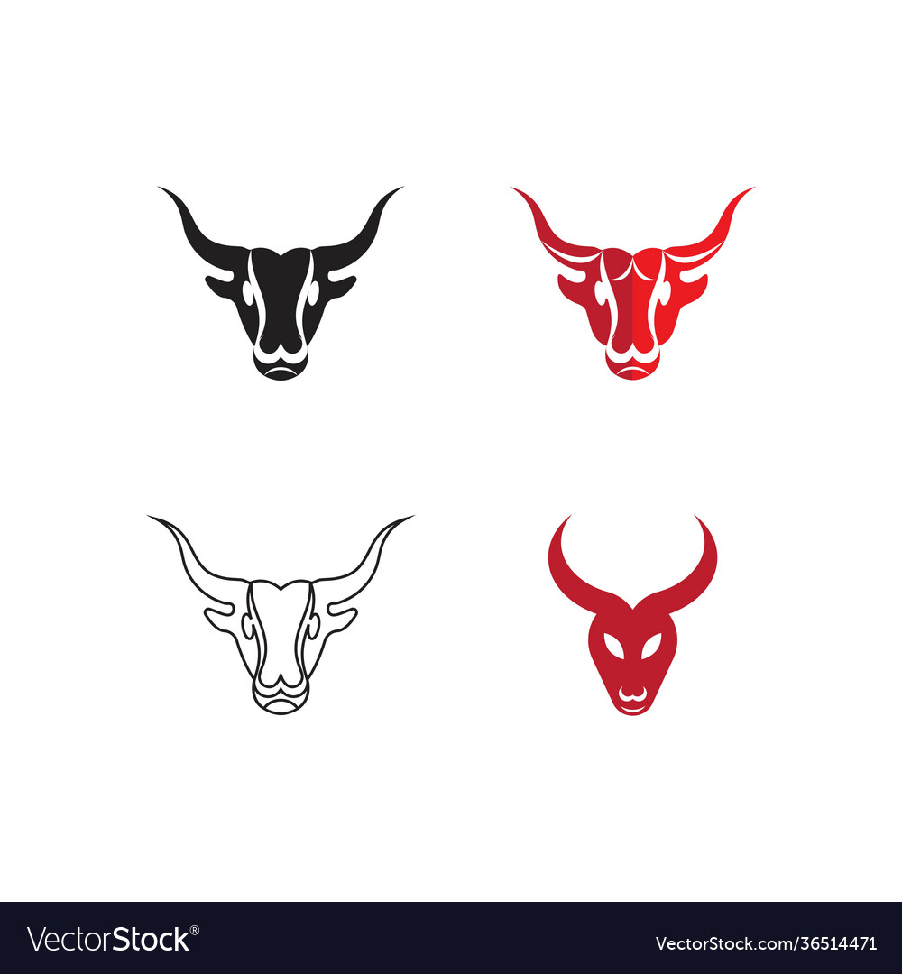 Bull logo icon Royalty Free Vector Image - VectorStock