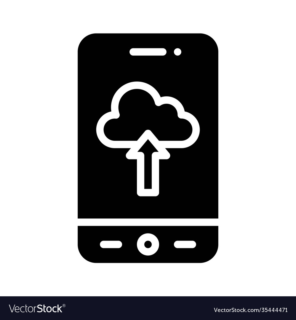 Cloud storage app icon mobile application Vector Image