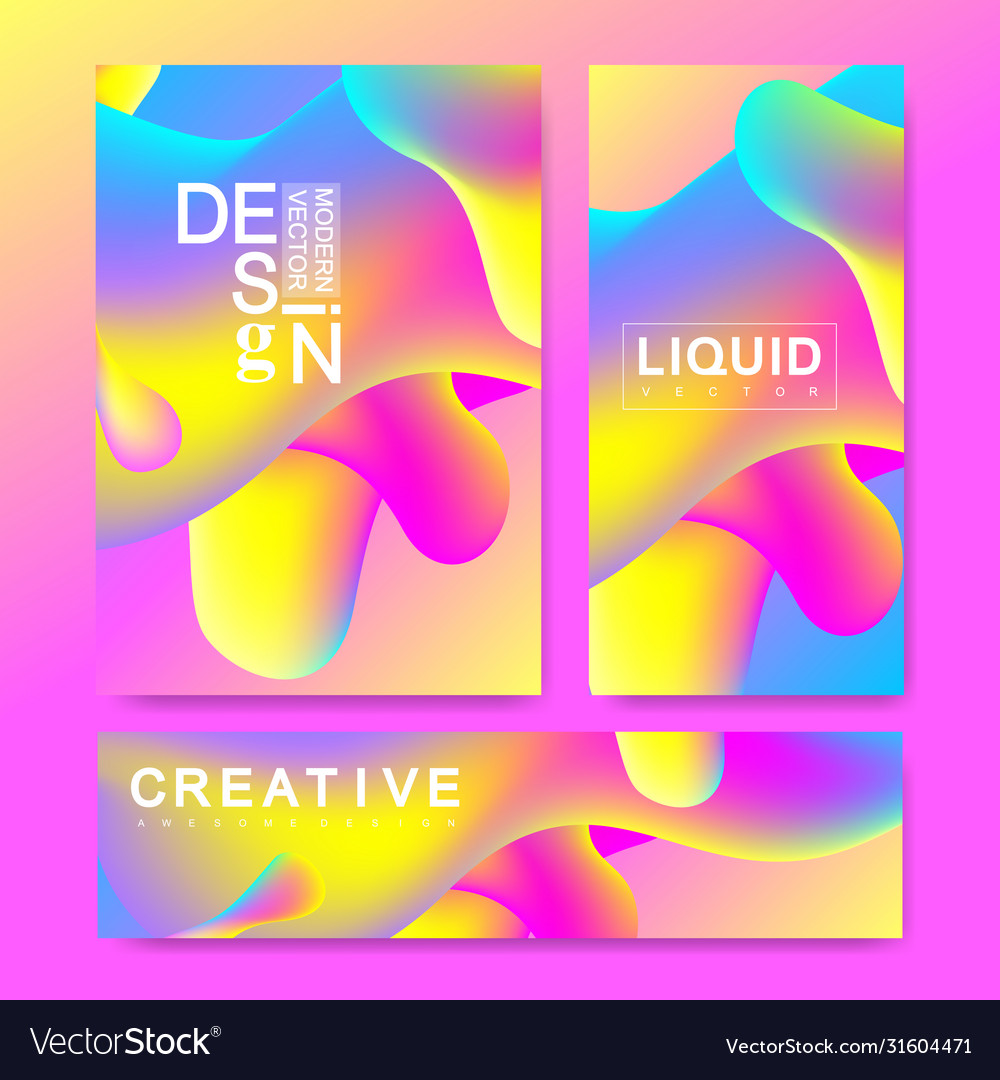 Design template in trendy vibrant gradient Vector Image