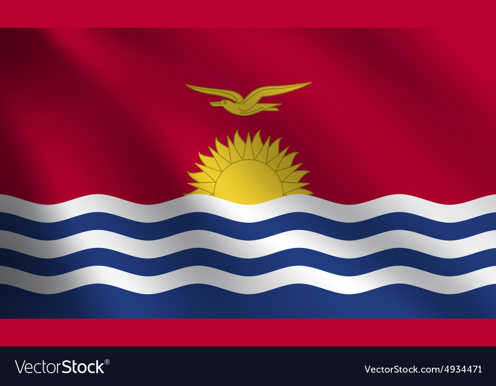 Kiribati flag Royalty Free Vector Image - VectorStock