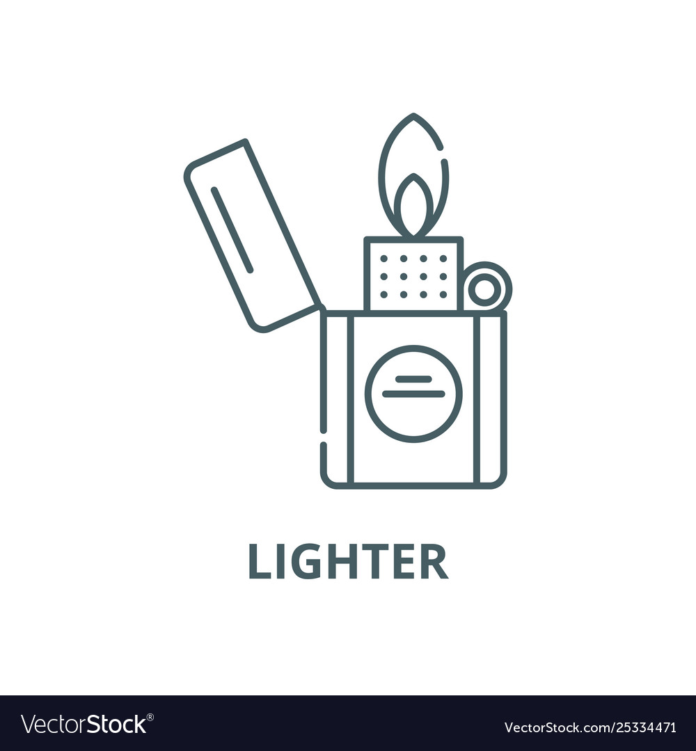 Lighter line icon linear concept outline Vector Image