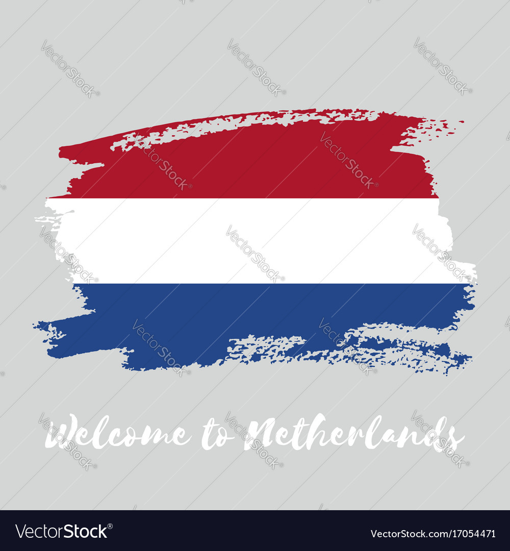 Netherlands watercolor national country flag icon