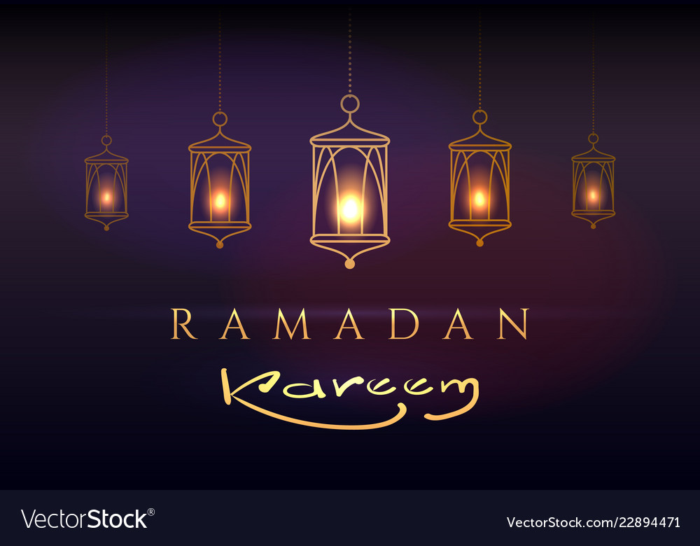 Ramadan greeting card vector image Ramadan greeting card