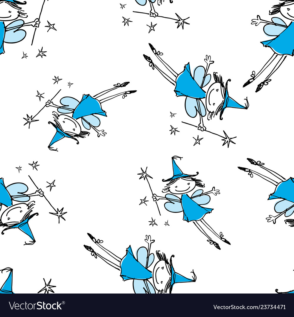 Seamless background of playful elves Royalty Free Vector Seamless background of playful elves Royalty Free Vector
