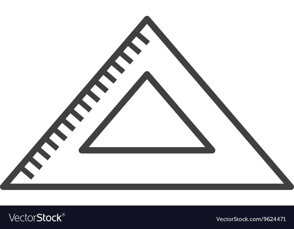 Triangle rule isolated icon design