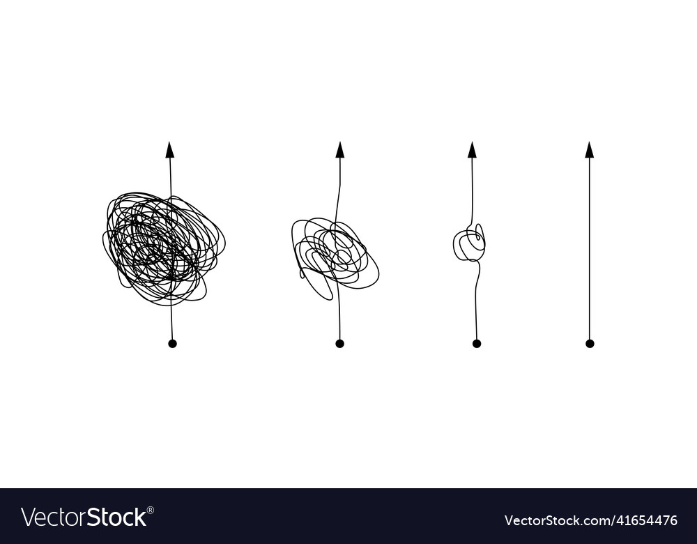 Complex and simple line path set scribble