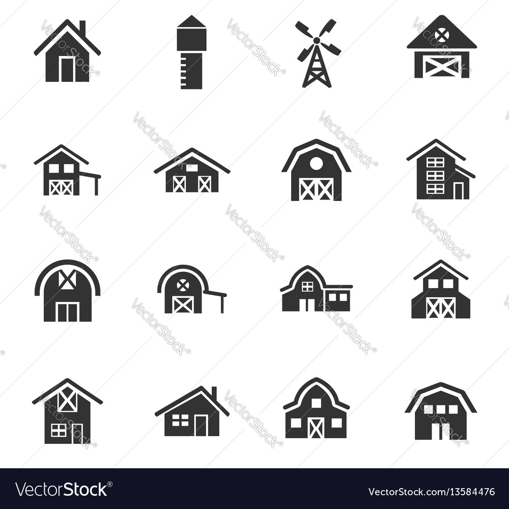 Bauernhaus Icon Set