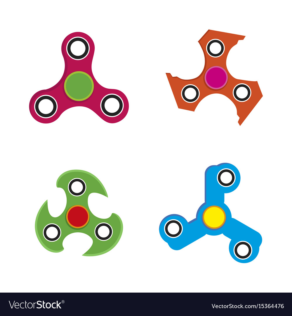 Hand spinner toy flat style isolated on white Vector Image