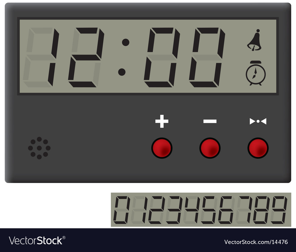 Liquid-crystal clock Royalty Free Vector Image