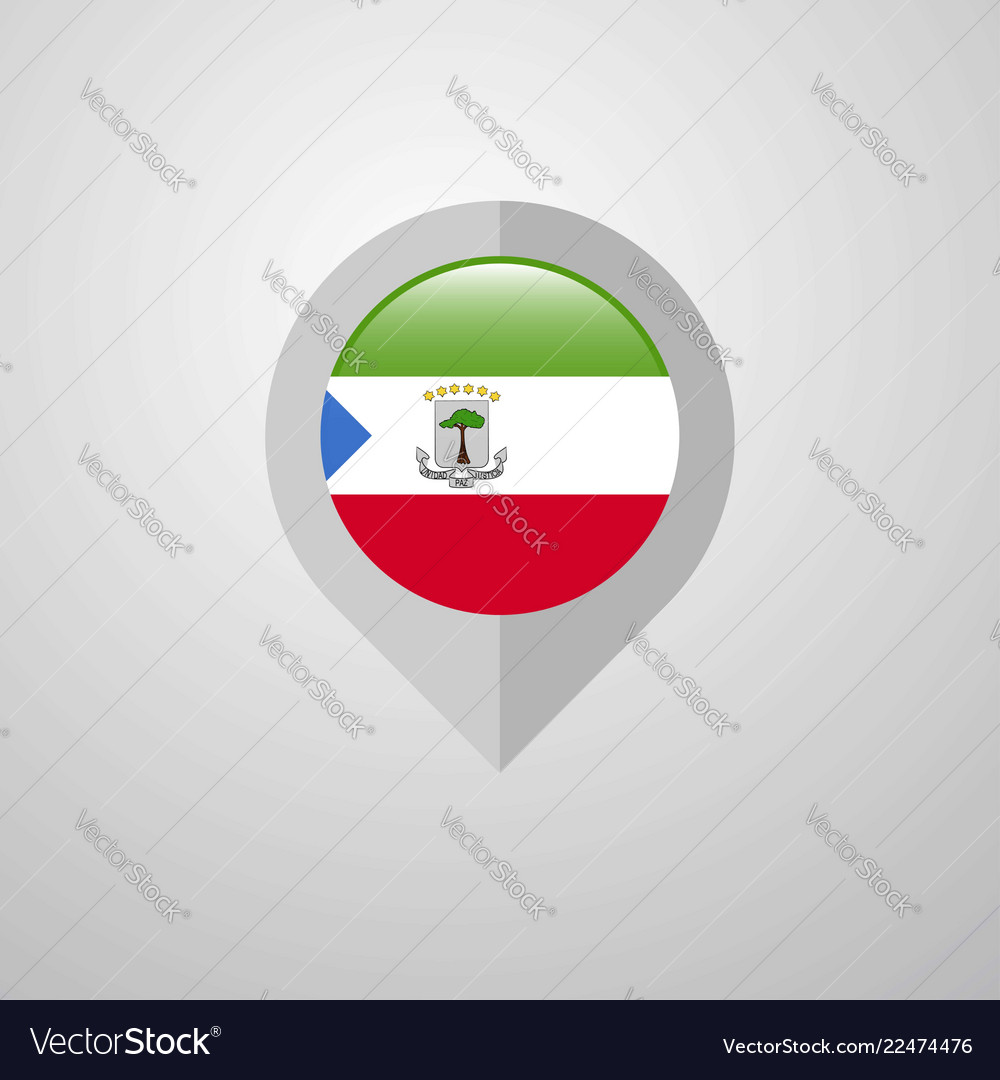 Map navigation pointer with equatorial guinea