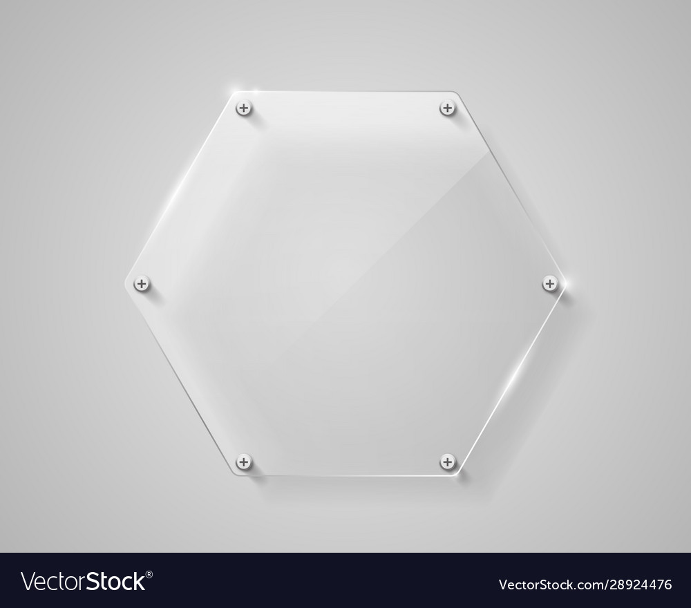 Realistic rhombus figure transparent glass frame