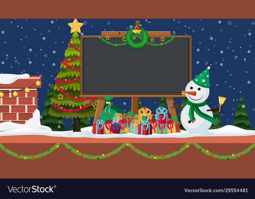 Border template with christmas theme