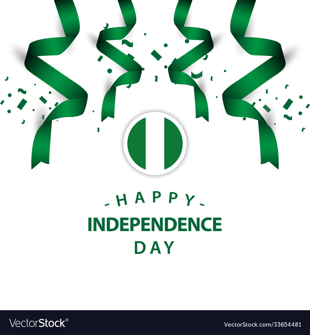 Happy nigeria independence day template design